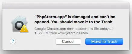 Mac 中 damaged and can’t be opened 解决方案